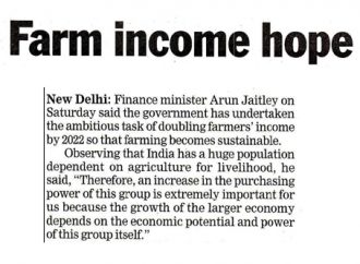 Farm income hope