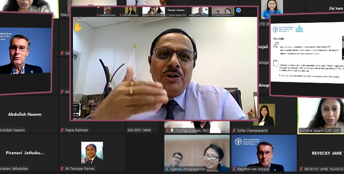 Dr. Prasun Kumar Das, Secretary General, APRACA presented the next steps to improve access to finance by small-scale fisheries during CAFI-SSF webinar on 25 October 2023.